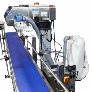 Supersealer and conveyor with Deduster Unit Attached