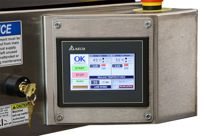 Supersealer SB40 High Capacity Band Sealer Touchscreen Display